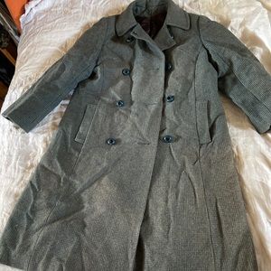 Blue Gray Vintage Lady Lucy Wool Pea Coat size L